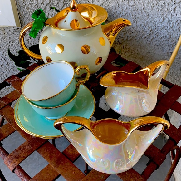 Vintage shabby chic tea set for 2 - Picture 2 of 8